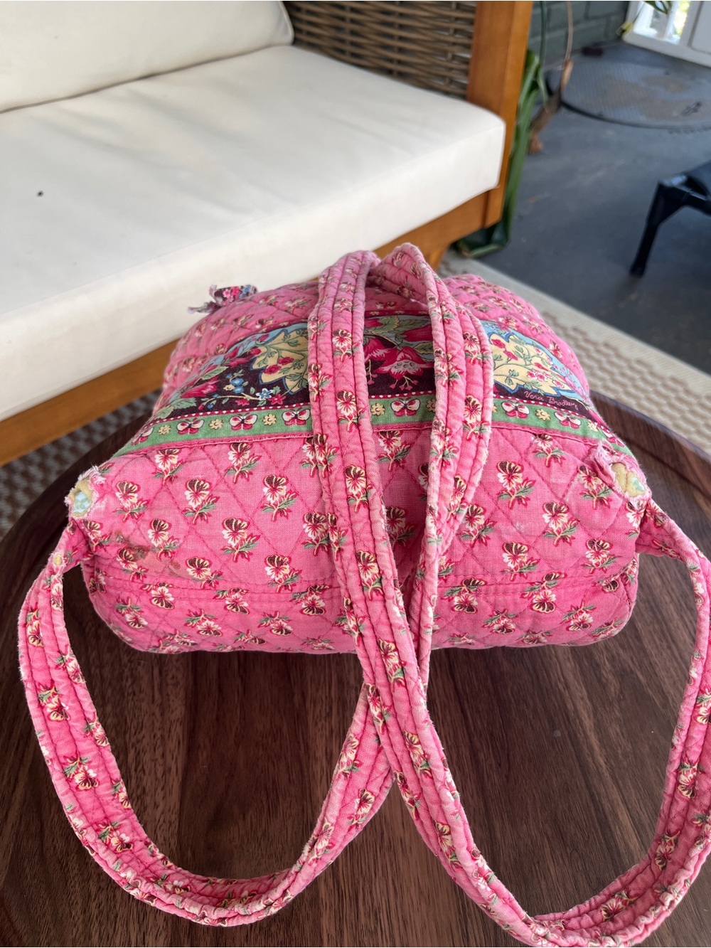 •SOLD• Vera Bradley Pink Pansy Backpack - Picture 5 of 9